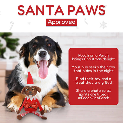 Juguete navideño para perros con sonido y textura crujiente Pooch On A Perch