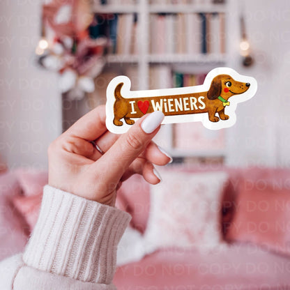 I Love Wieners Sticker