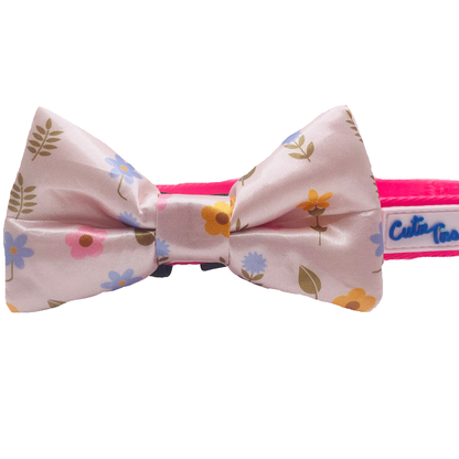 Modern Floral Flower Dog Bow Tie