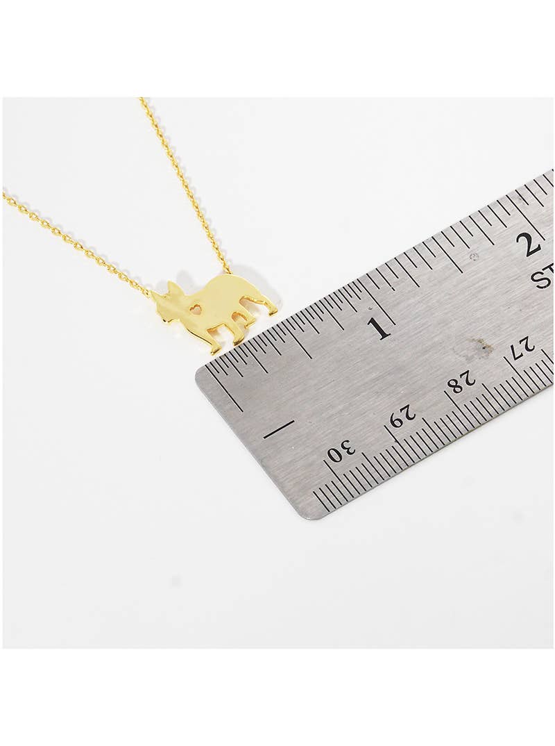 Gold Dipped Brass Dog Necklace