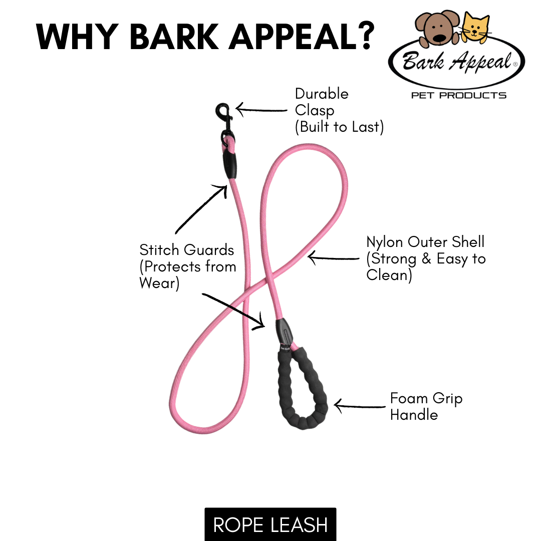 Rope Leash 4' - Assorted Colors