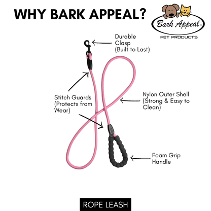 Rope Leash 6' - Assorted Colors