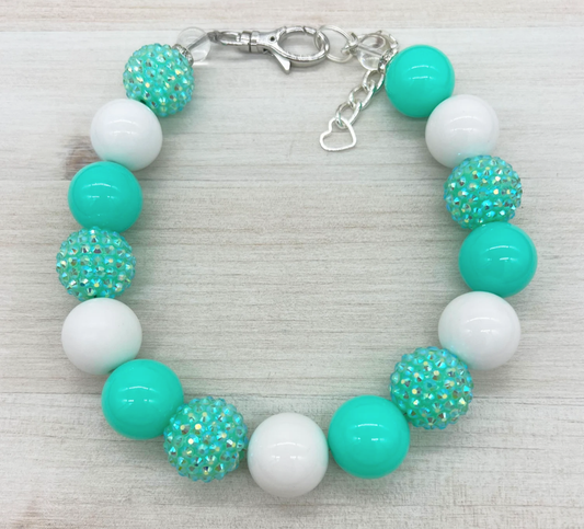 Aqua Summer Dog Necklace