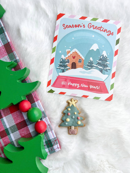 Season's Greetings Mini Christmas Tree Cookie