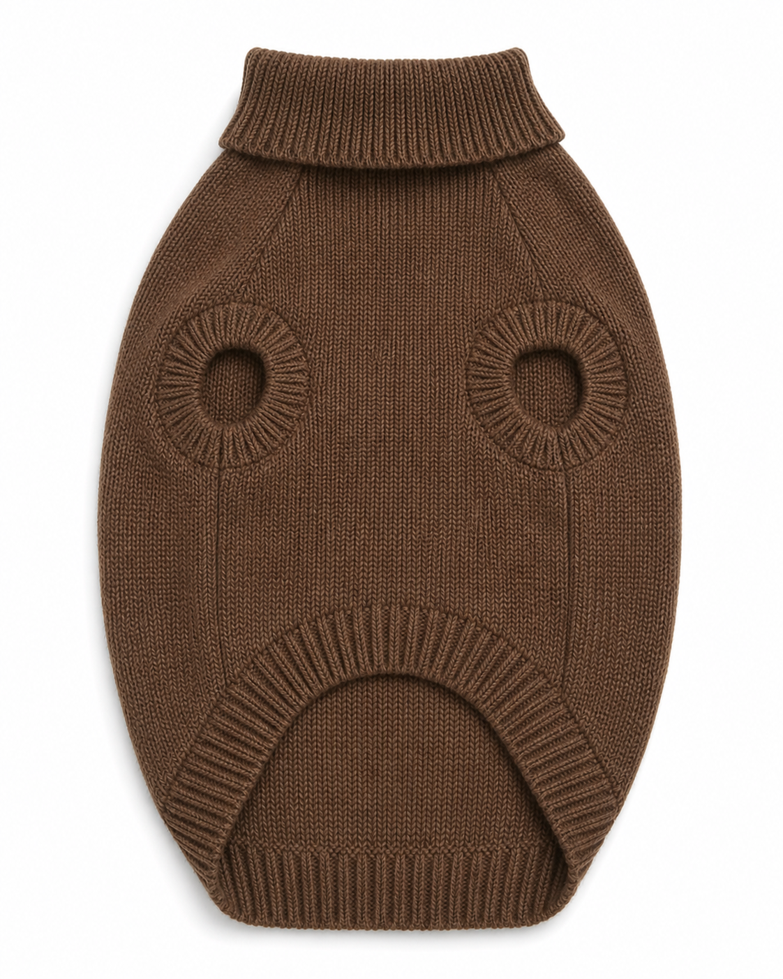 Brown Knit Teddy Sweater