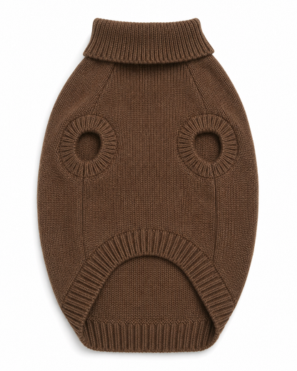 Brown Knit Teddy Sweater