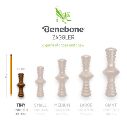 Benebone Puppy Pack Stick & Zaggler Dog Chew Toy Maplewood & Bacon
