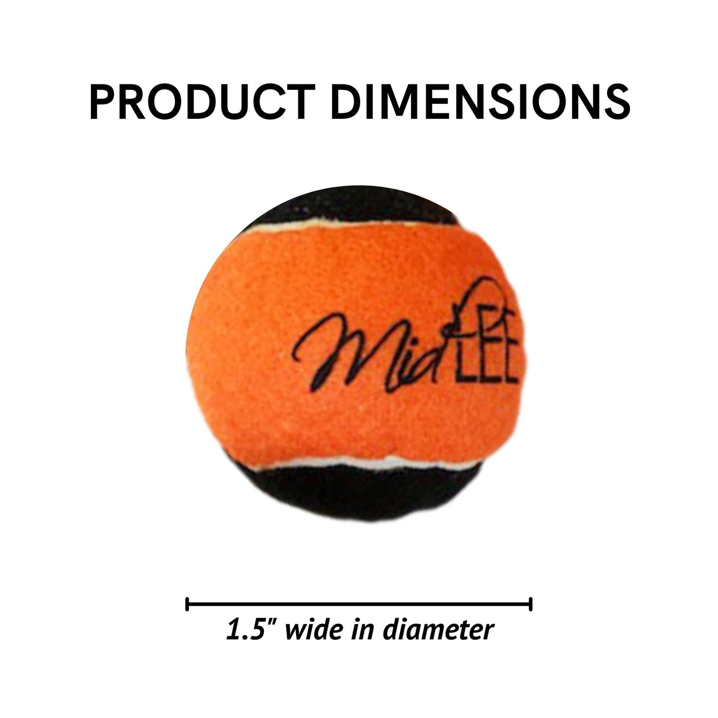 Midlee Orange/Black Mini Dog Halloween Tennis Balls (12pk)