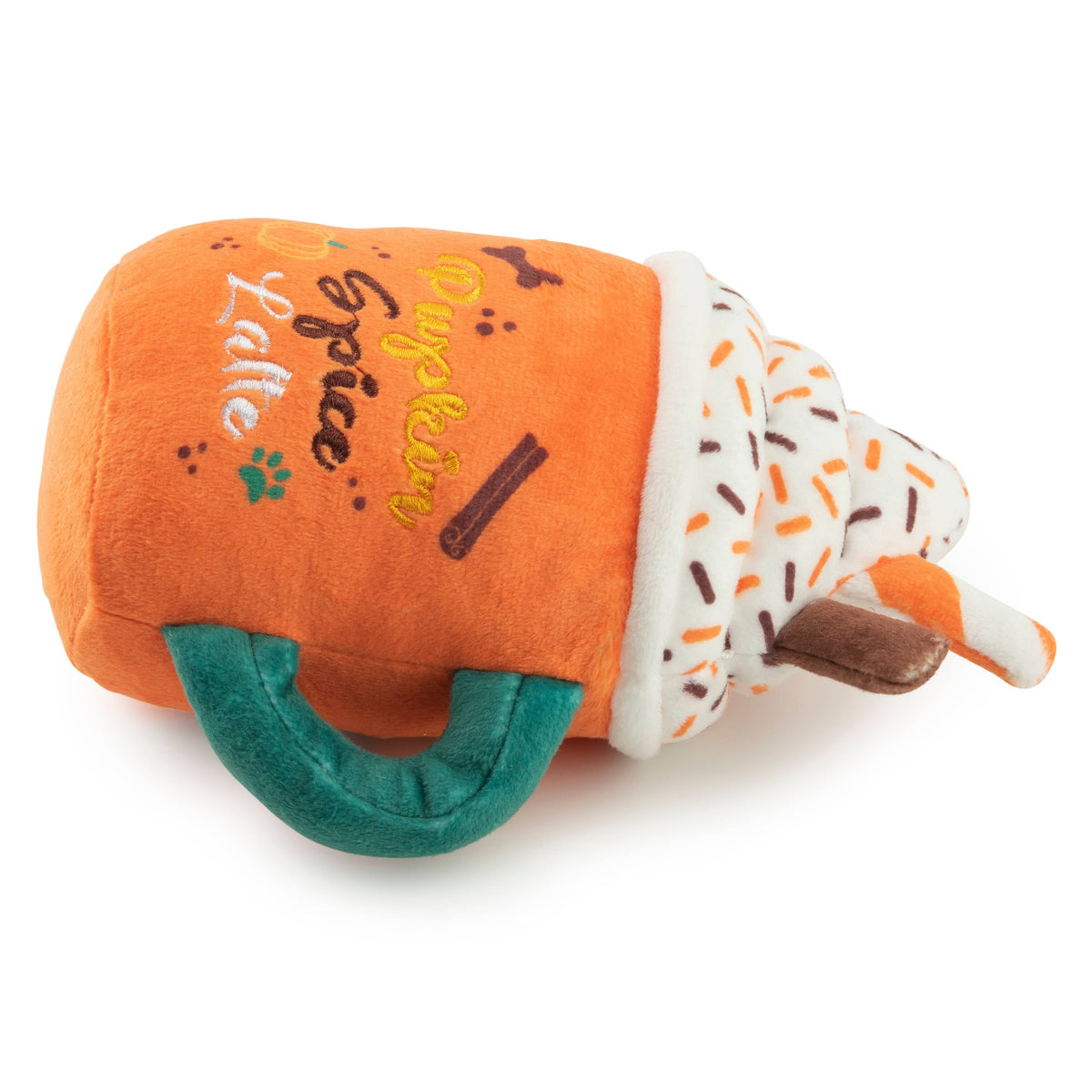Pumpkin Spice Latte Mug Plush Dog Toy