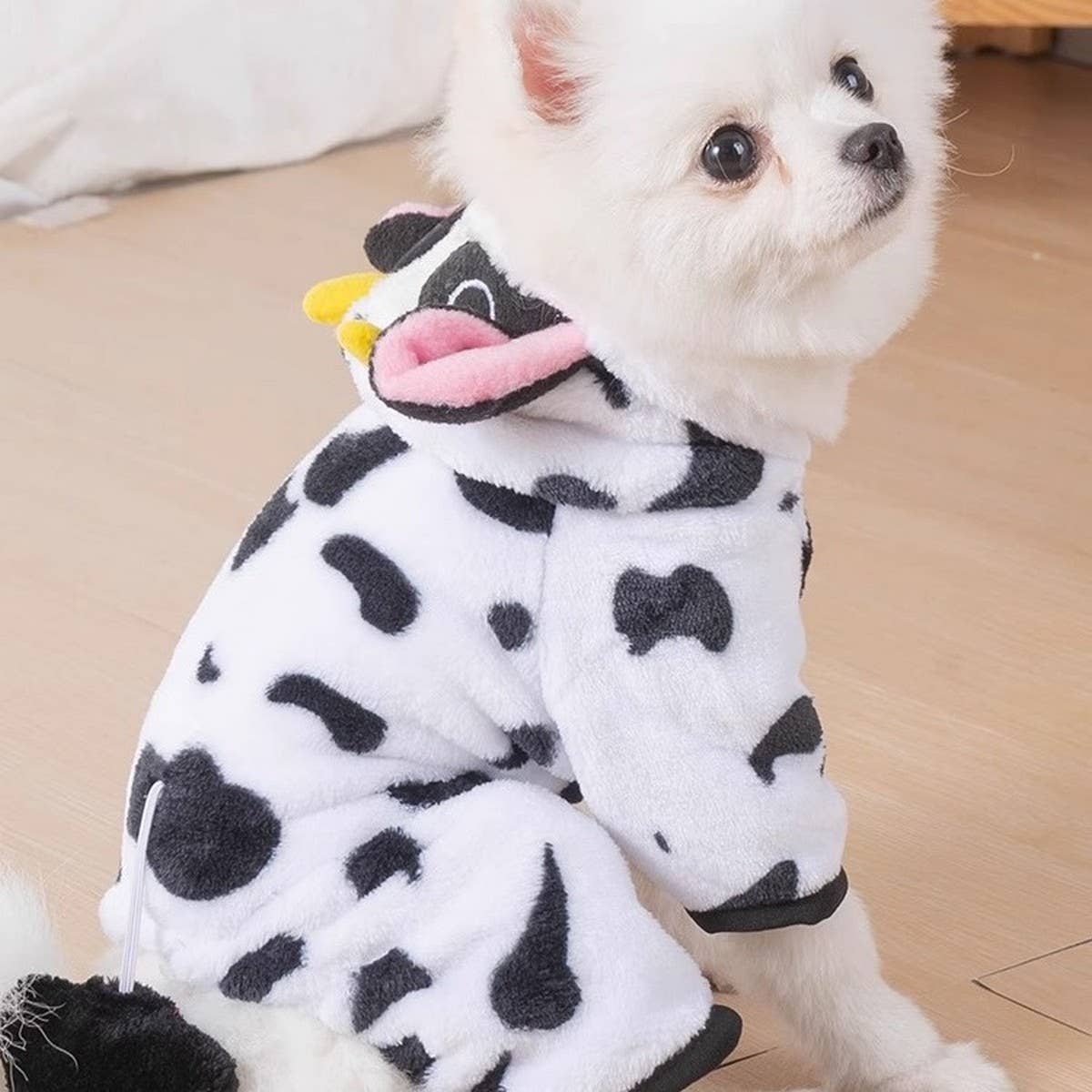 Plush Cow Dog Costume