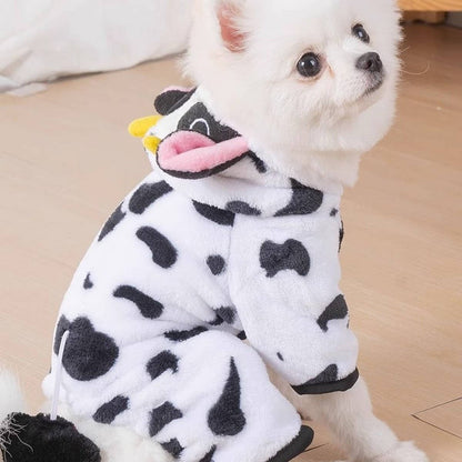 Plush Cow Dog Costume
