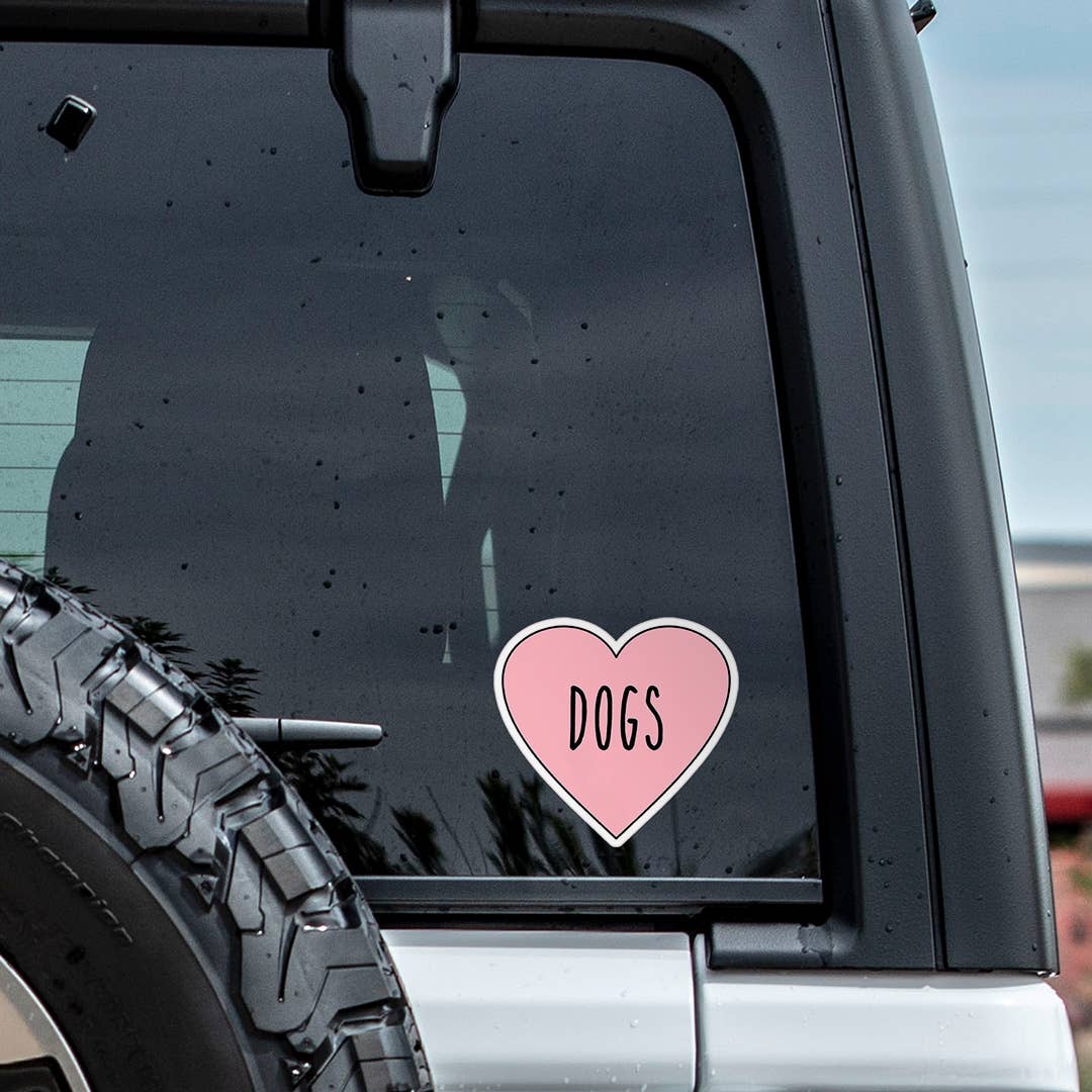 Love Dogs Heart Sticker Vinyl Decal