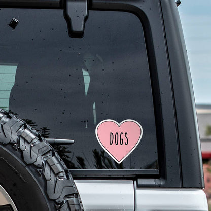 Love Dogs Heart Sticker Vinyl Decal