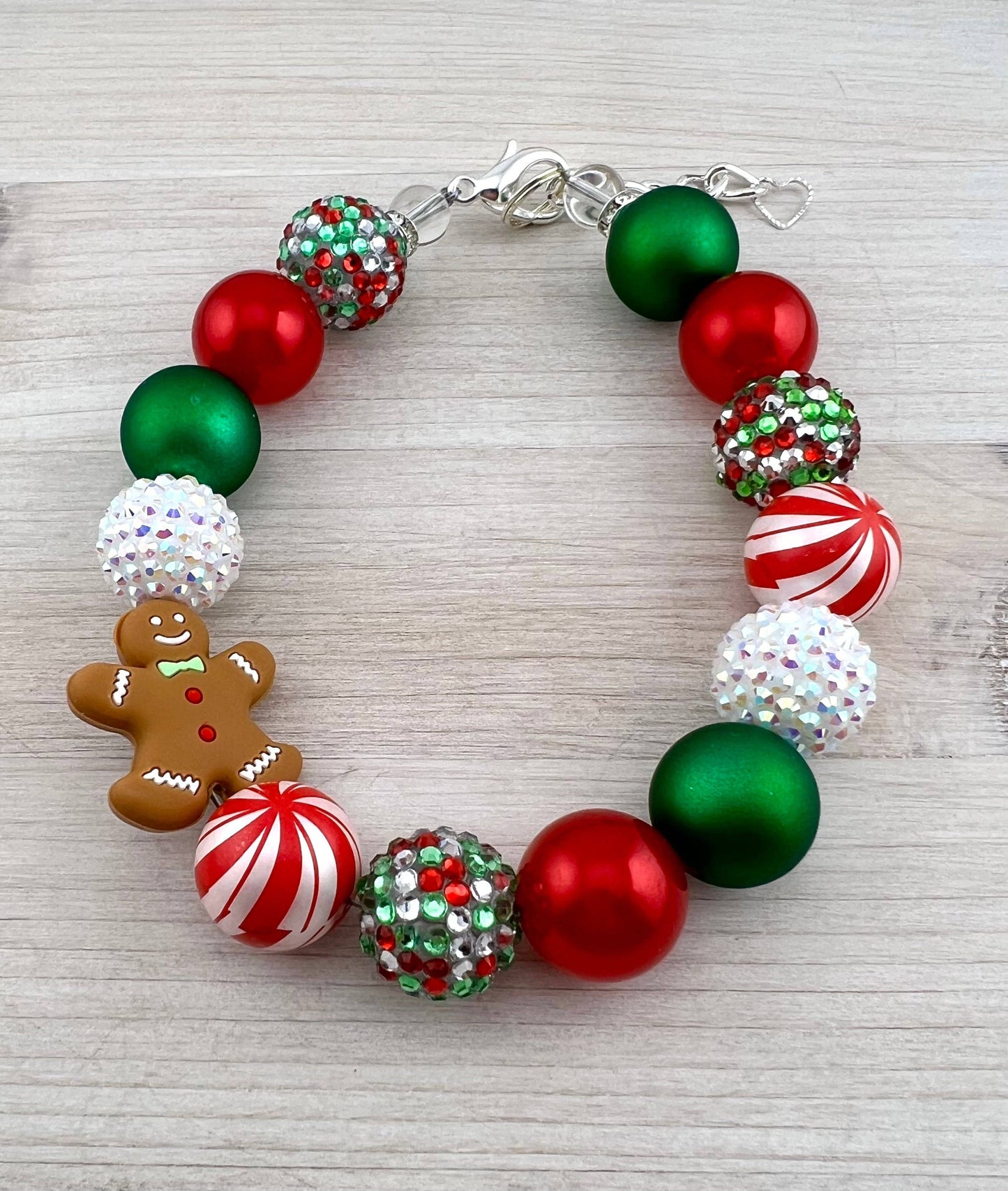 Gingerbread Peppermint Dog Necklace