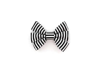 Licorice Stripe Girly Dog Bow