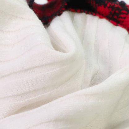 Ruffle Sleeves Plaid Sweater Dog Dress