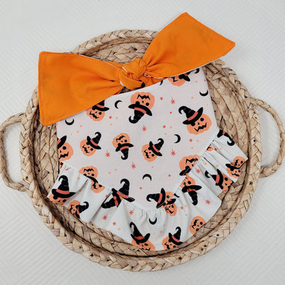 Wicked Cute Reversible with Ruffle Dog Bandana
