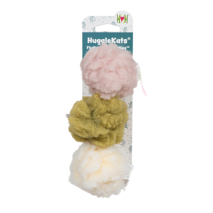 HuggleKats® FlufferFleece™ Ballies Plush Cat Toys - 3 Pack