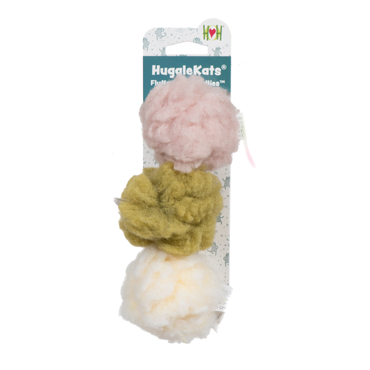HuggleKats® FlufferFleece™ Ballies Plush Cat Toys - 3 Pack