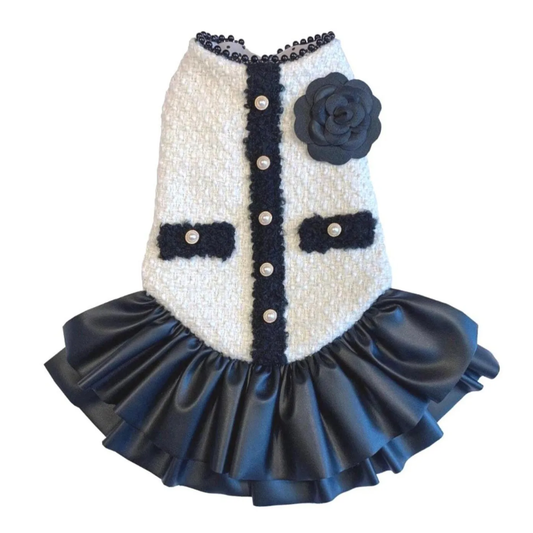 Chanel with Flower Dog Dress