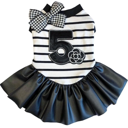 Chanel Number 5 Dog Dress