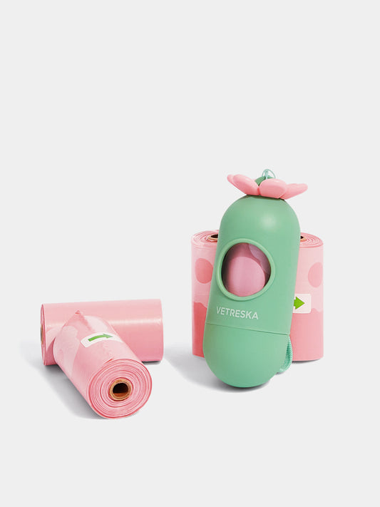 Dog Poop Bag Set & Dispenser - Assorted Styles