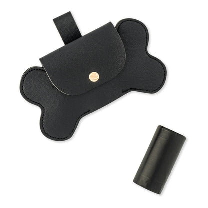 Dog Bone Waste Bag Holder-Black