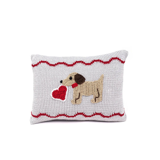 Puppy Dog Mini Pillow - Grey