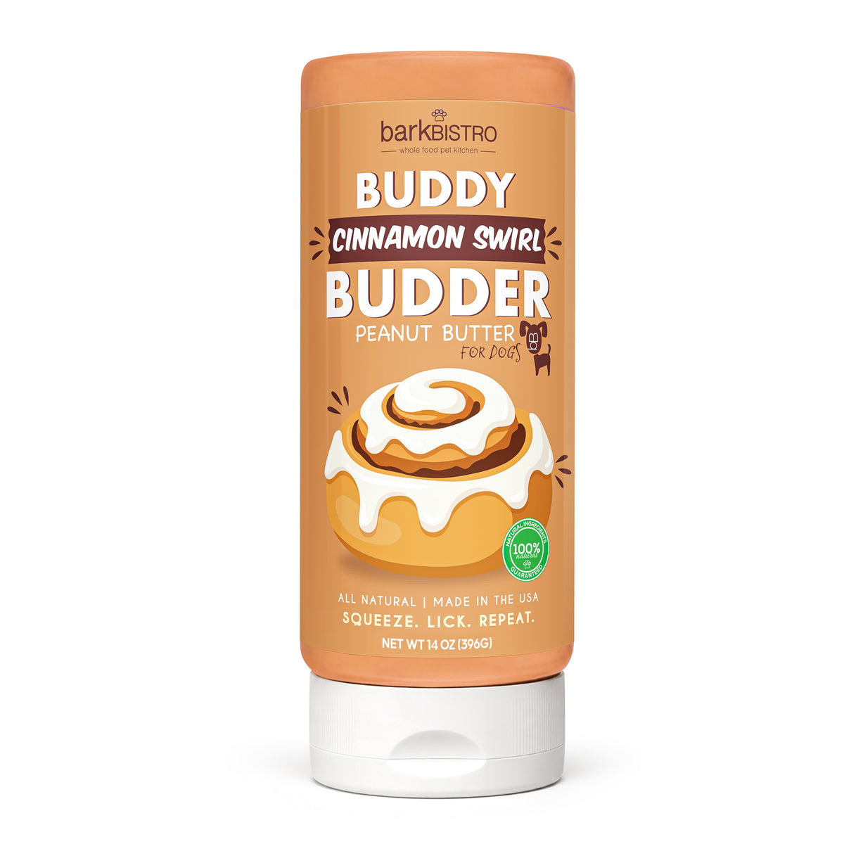 Dog Peanut Butter Buddy Budder - Squeeze Bottle 14 oz