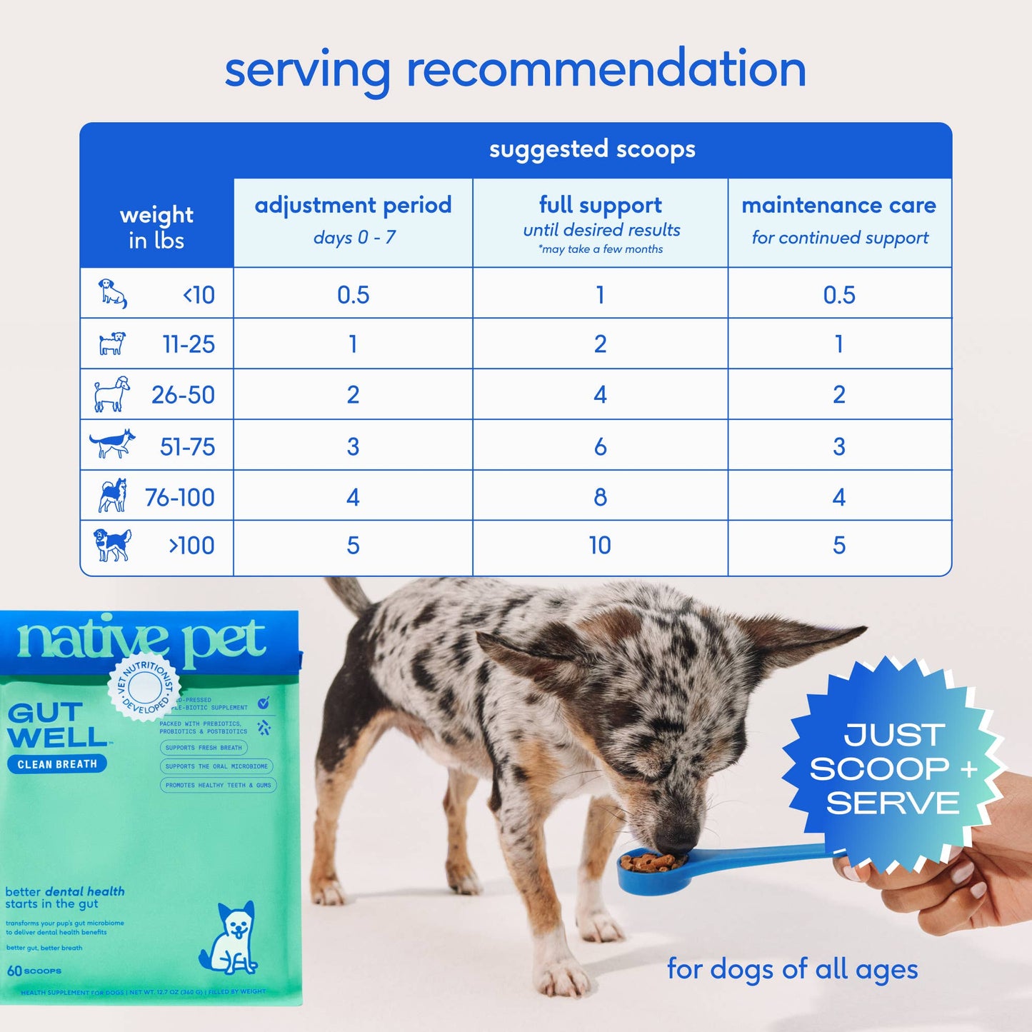 Native Pet GutWell Clean Breath, Dog Dental Care Supplement