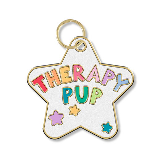 Therapy Pup Dog Collar Charm