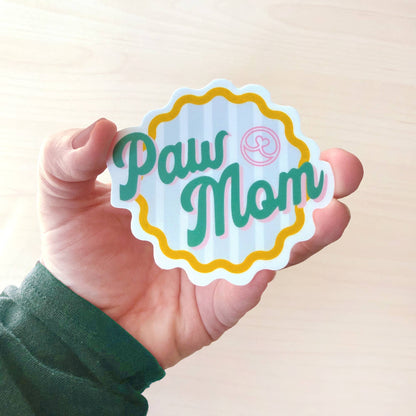 Paw Mom Sticker – Cute Dog Mom Waterproof Vinyl Decal