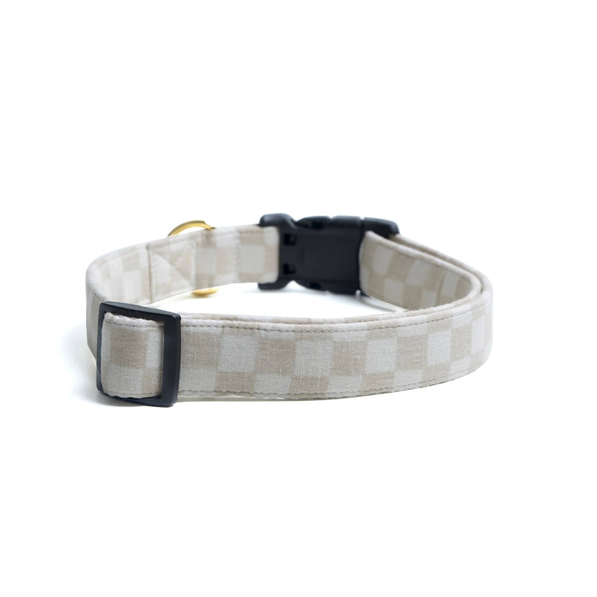Beige Checkers Dog Collar