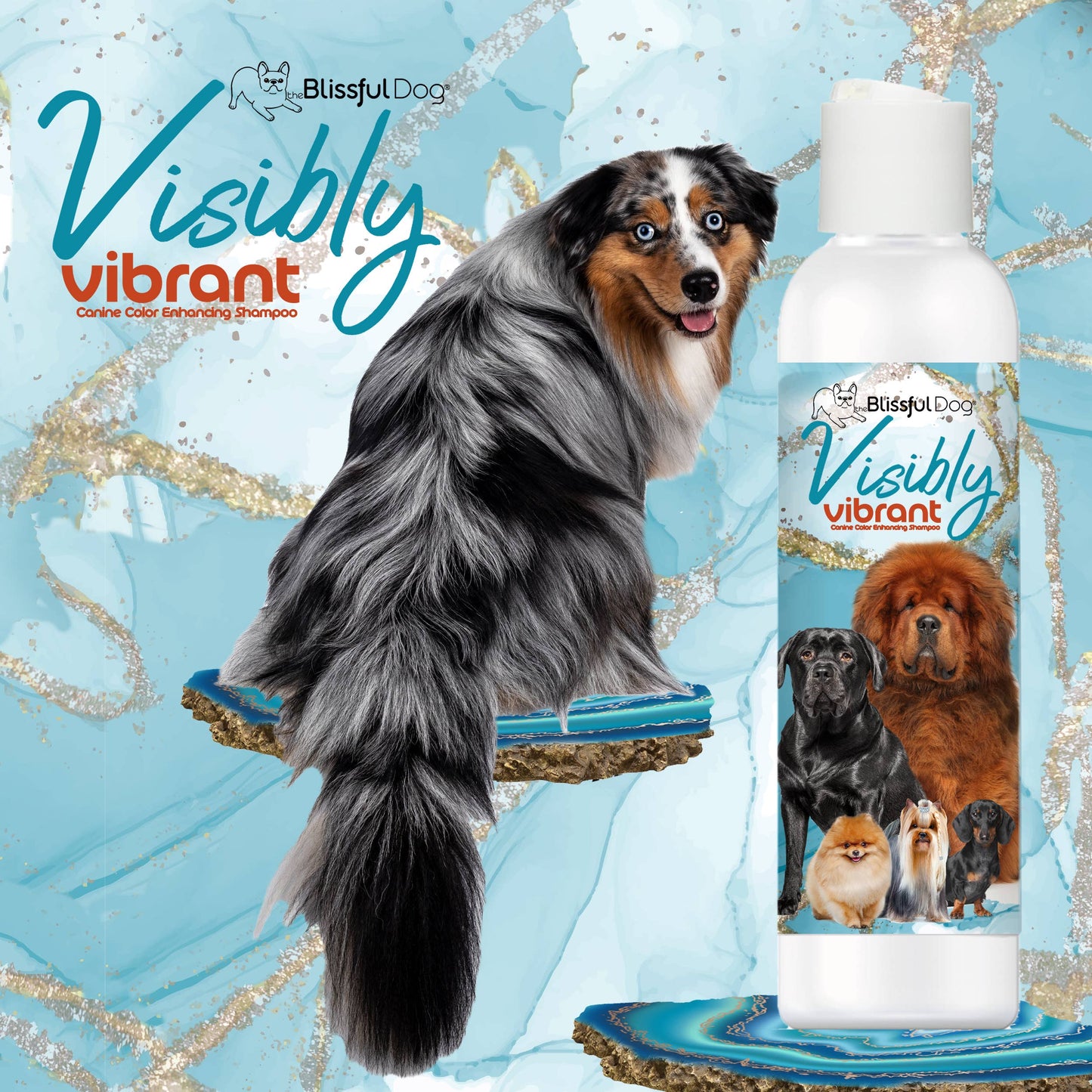 Champú para perros Visibly Vibrant para realzar el color: 8 oz