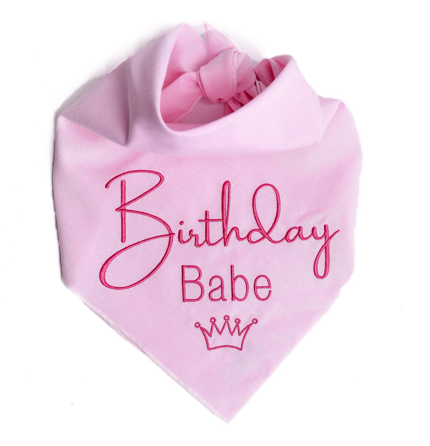 Embroided Birthday Babe Bandana
