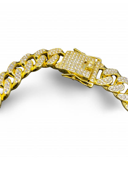 Gold Diamond Cuban Dog Collar