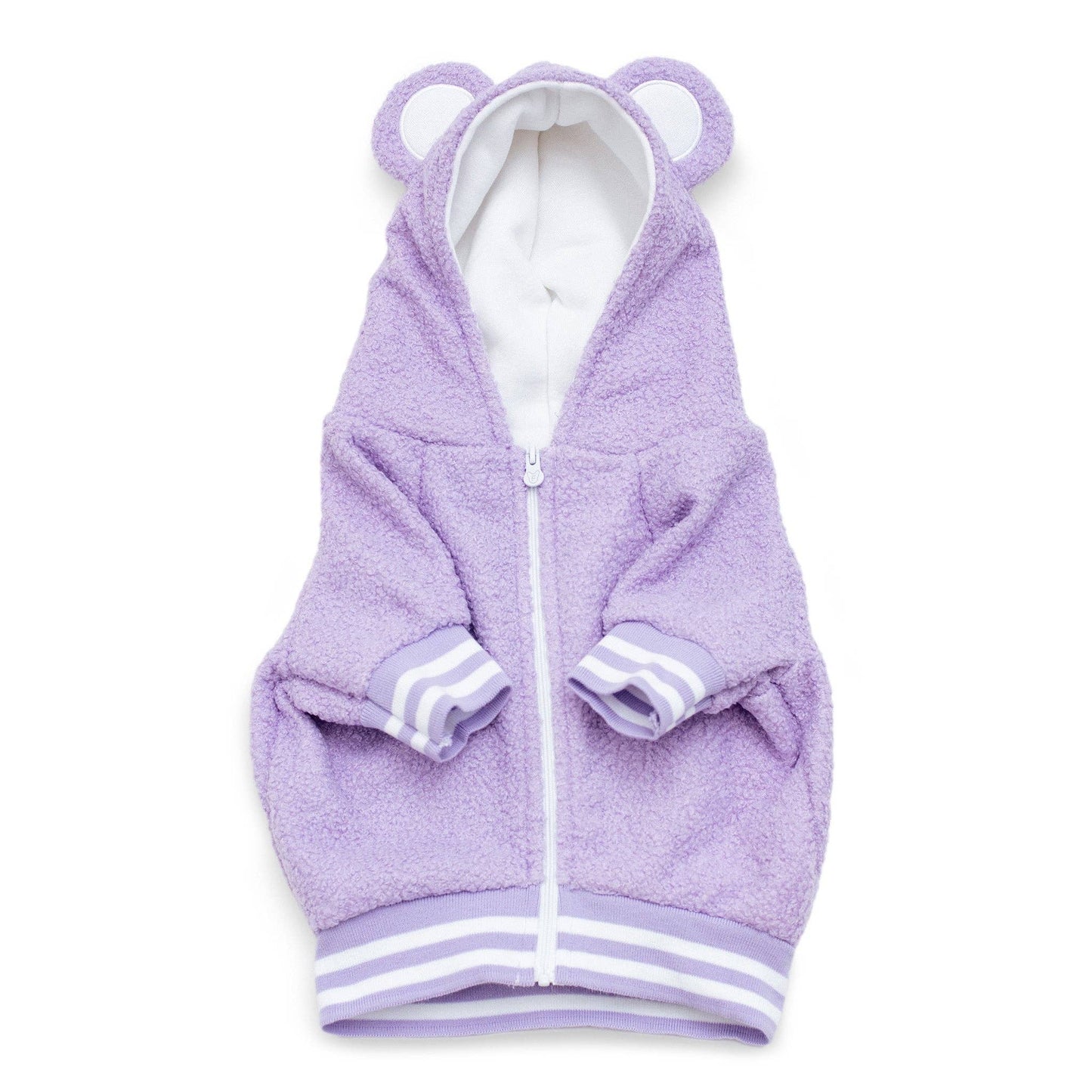 Sudadera con capucha para perro Frenchie - Teddy morado