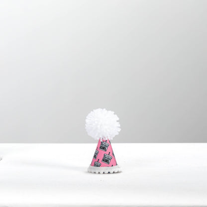 Birthday Girl White Pom Party Hat
