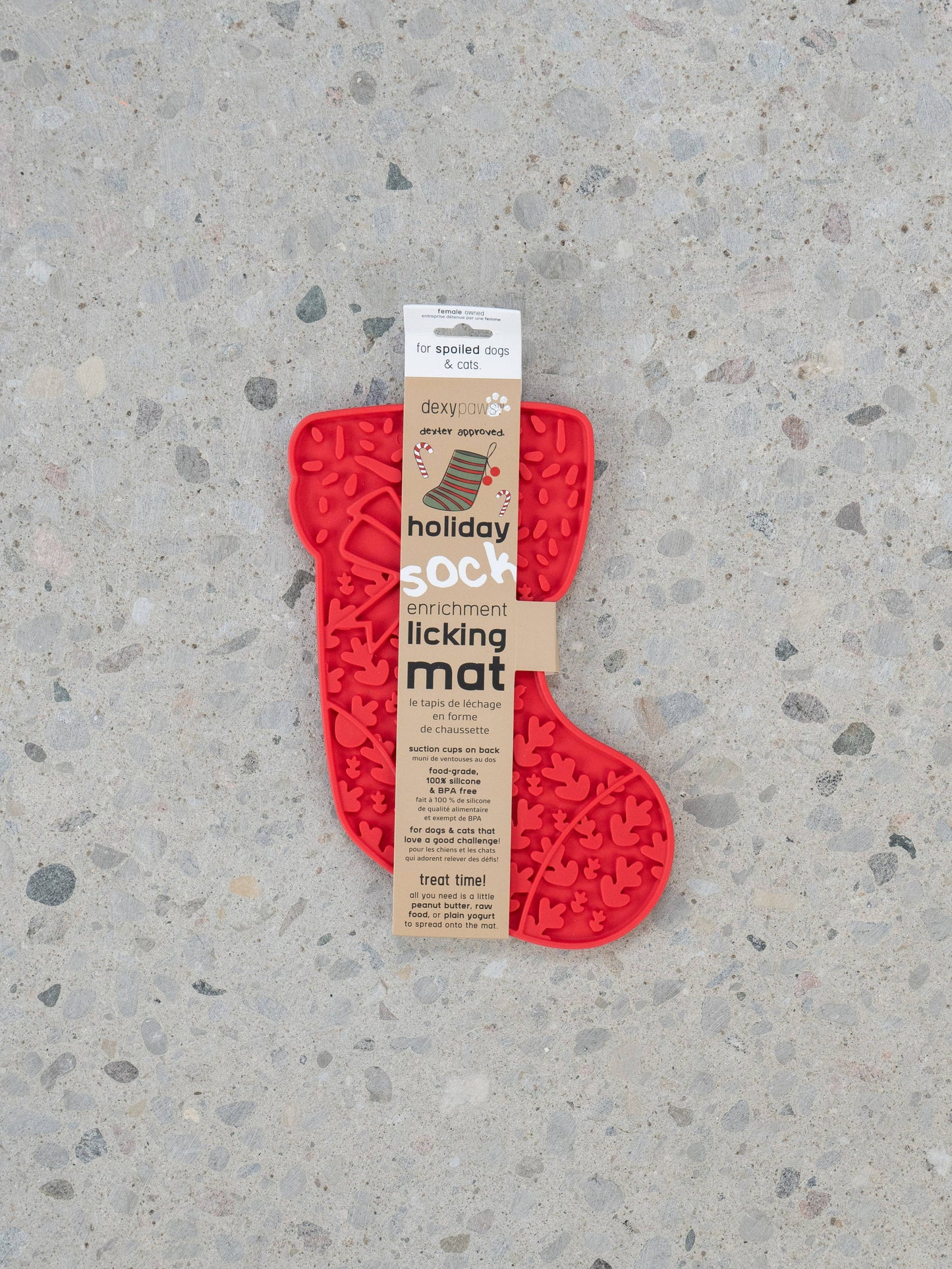 Christmas Edition: Red Stocking Enrichment Lick Mat