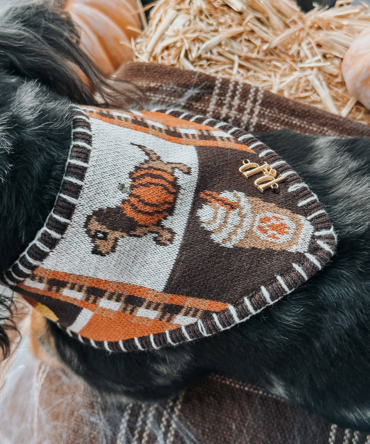 Spooky Szn Reversible Knit Bandana