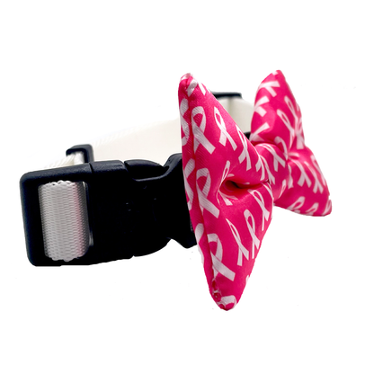 Breast Cancer Awareness Pink Dog Bow Tie