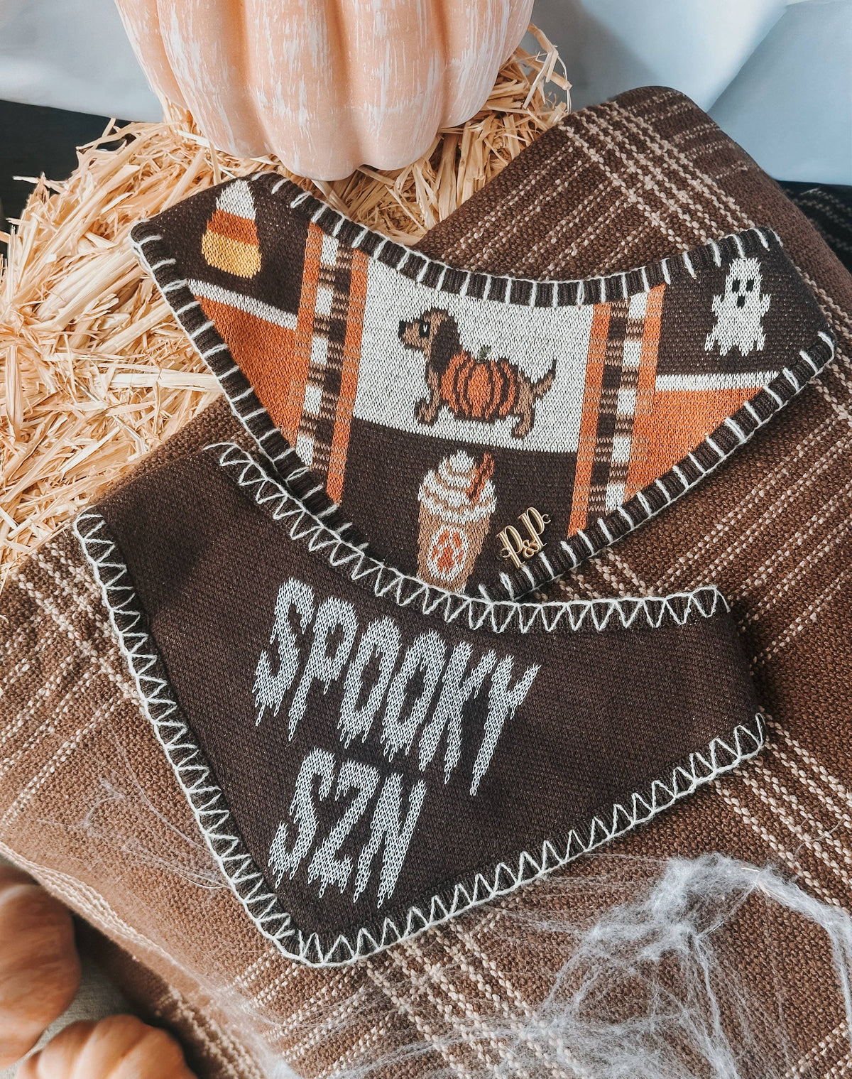 Spooky Szn Reversible Knit Bandana