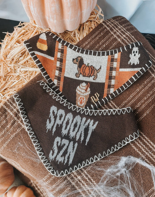 Spooky Szn Reversible Knit Bandana