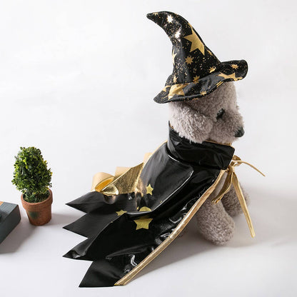 Witch Hat Cape Dog Costume