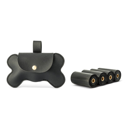 Dog Bone Waste Bag Holder-Black