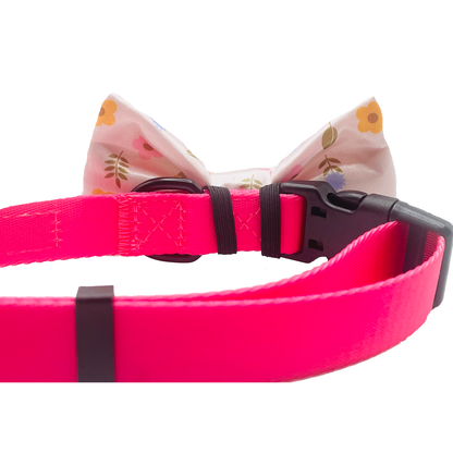 Modern Floral Flower Dog Bow Tie