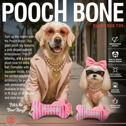 Pooch Bone – Plush Squeaky Designer Dog Toy