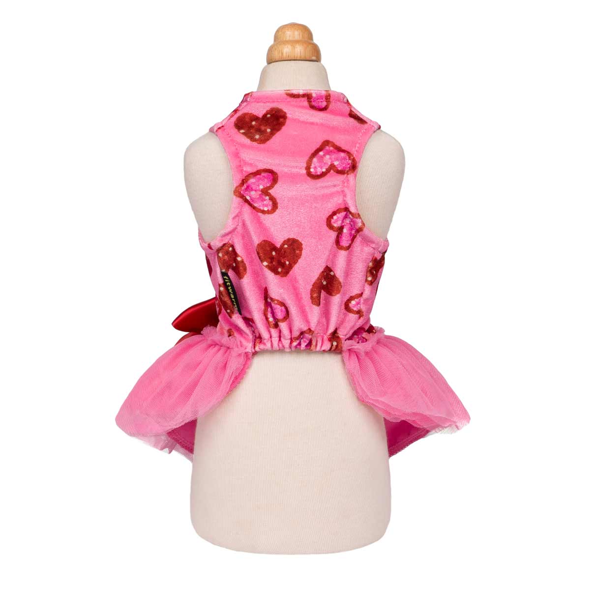 Heart Pattern Dog Tulle Dress