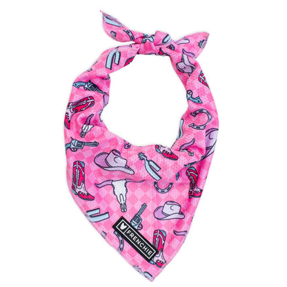 Frenchie Cooling Bandana - Wild West Pink