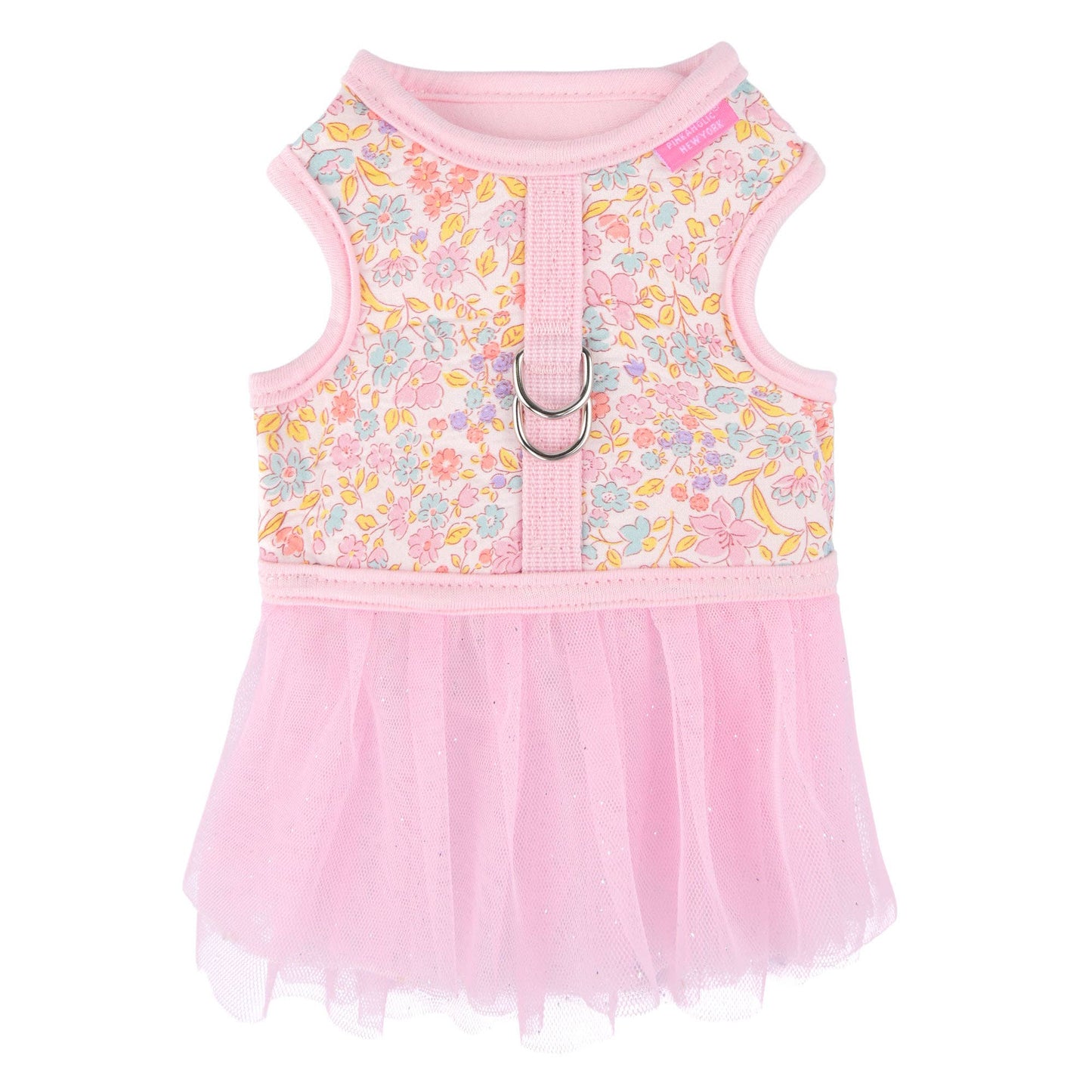 Ione Dress Dog Harness Flower Pattern